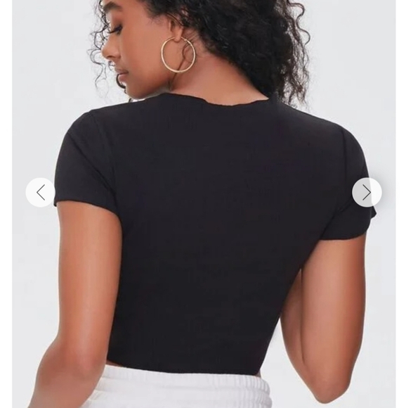 Forever 21 Women's Knit Cropped Tee NWT - Picture 4 of 10